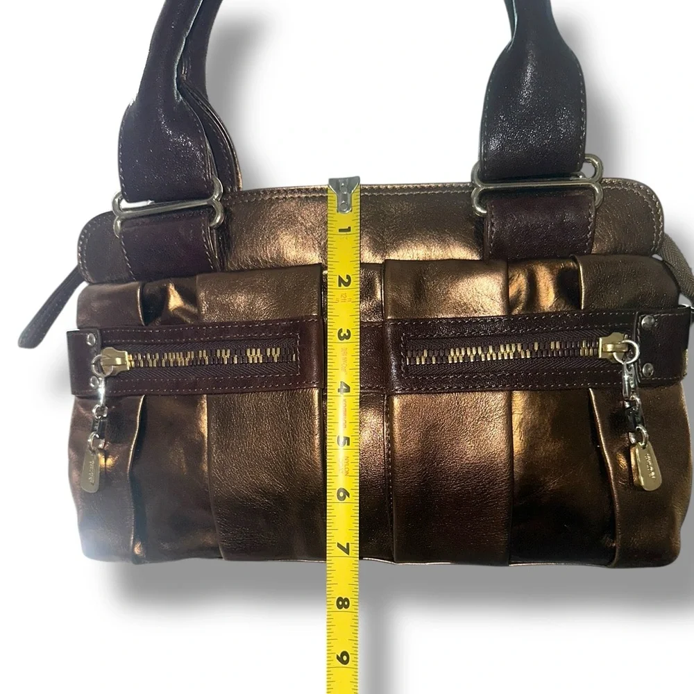 See by Chloé Two-Way Metallic Daytripper Bag BRONZE LEATHER BAG Satchel Shoulder